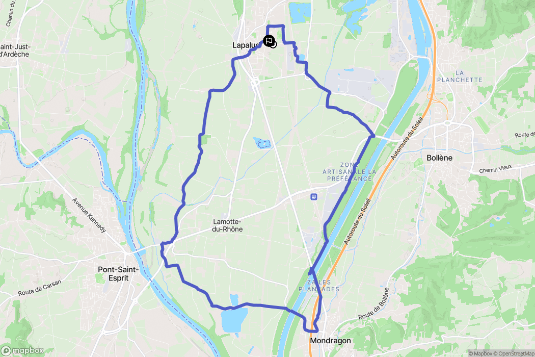 Lapalud : carte du parcours de randonnée - France