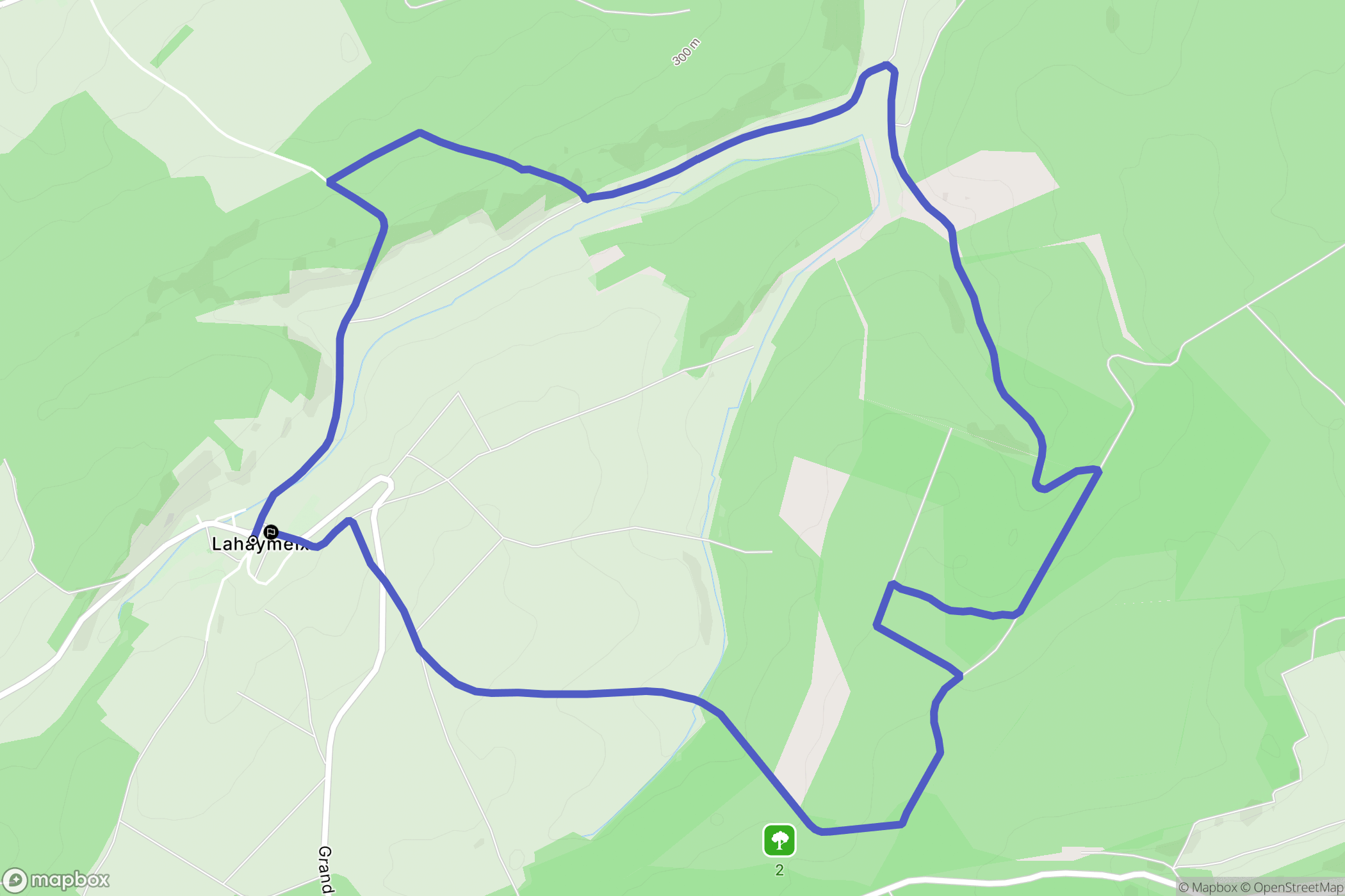 Lahaymeix : carte du parcours de randonnée - France