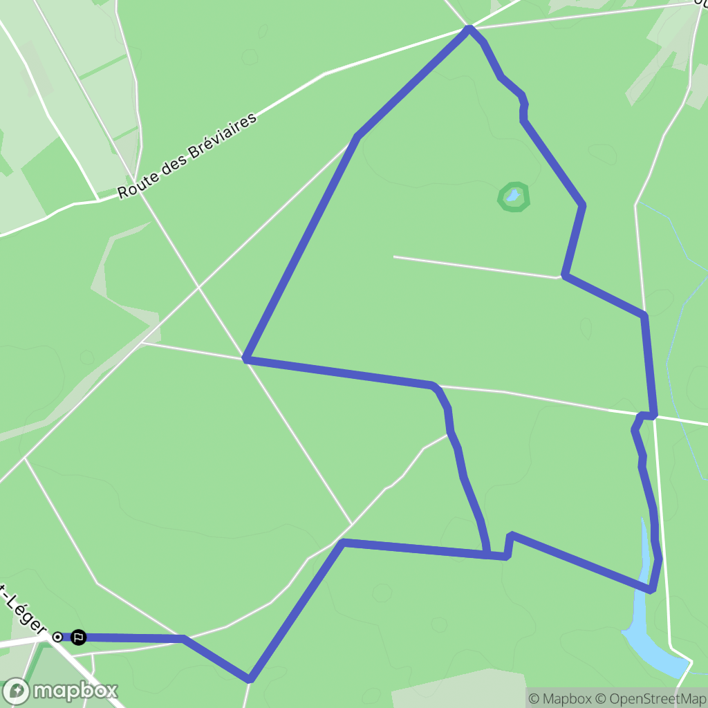 Poigny-la-Forêt : carte du parcours de randonnée - France