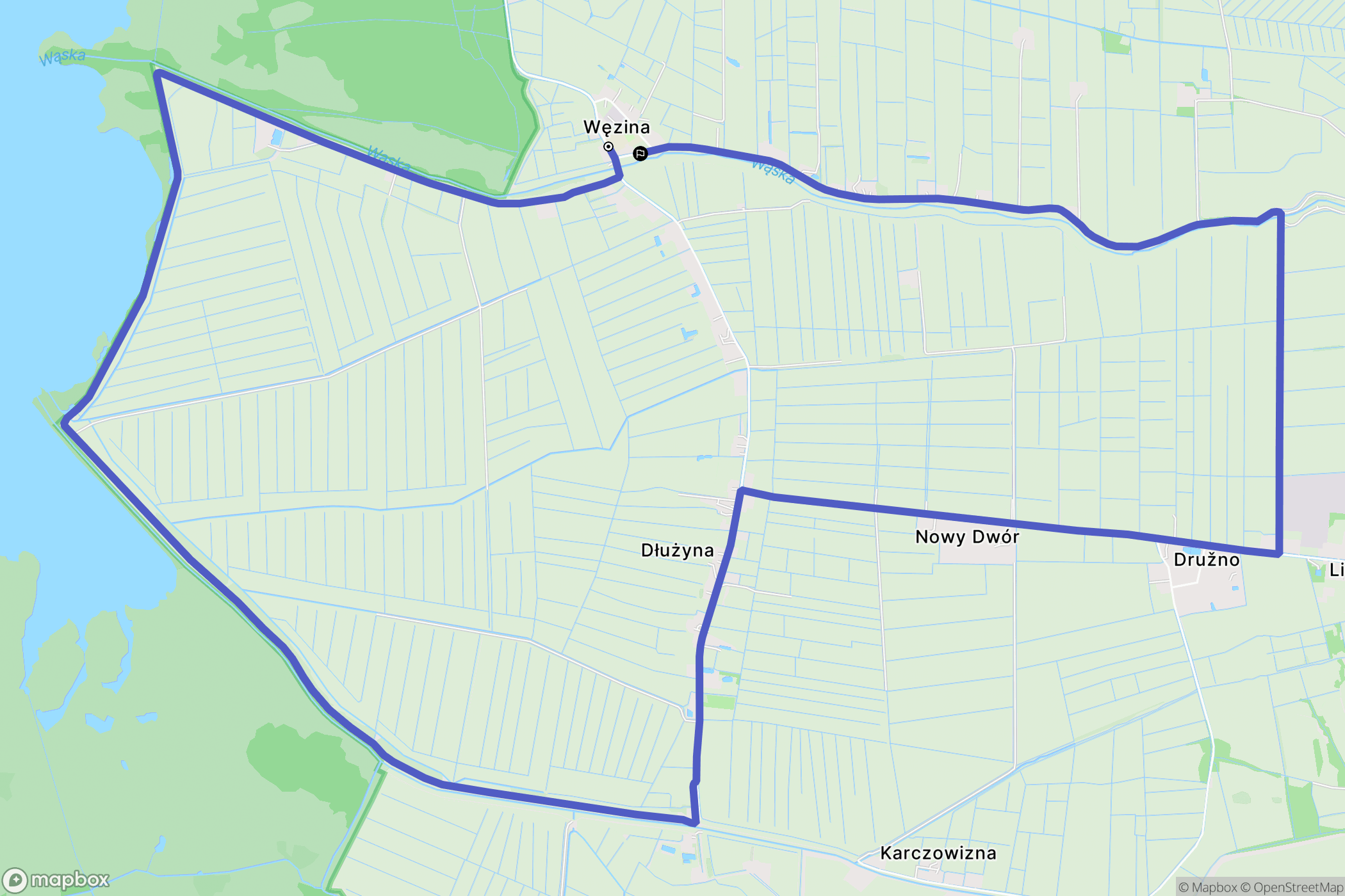 Węzina: mapa trasy - Poland
