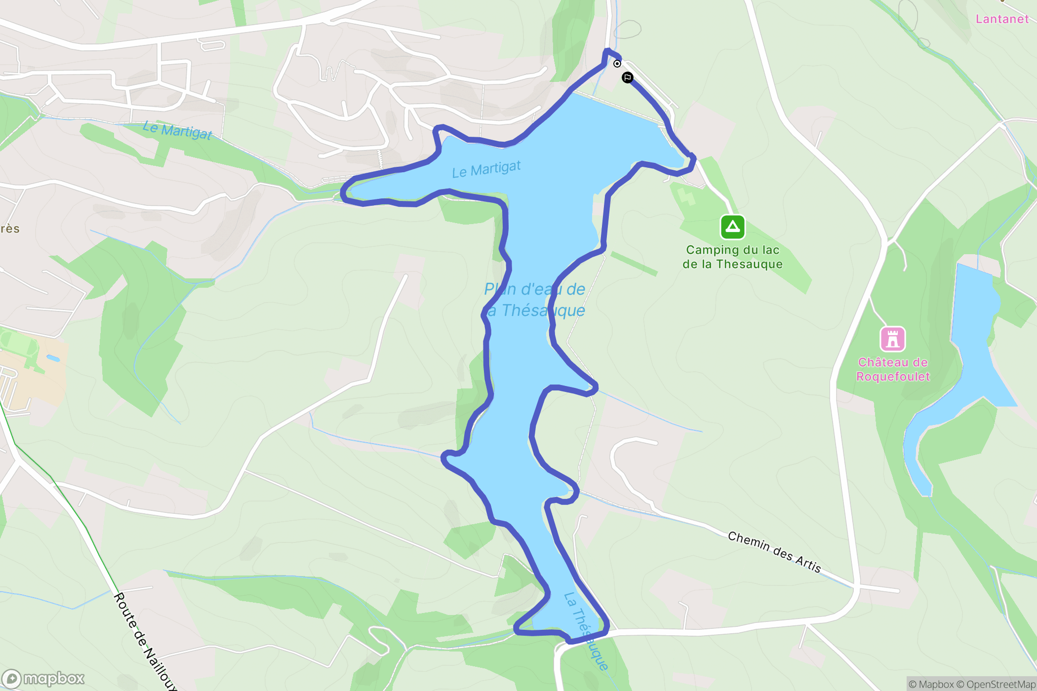 Montgeard : carte du parcours de randonnée - France