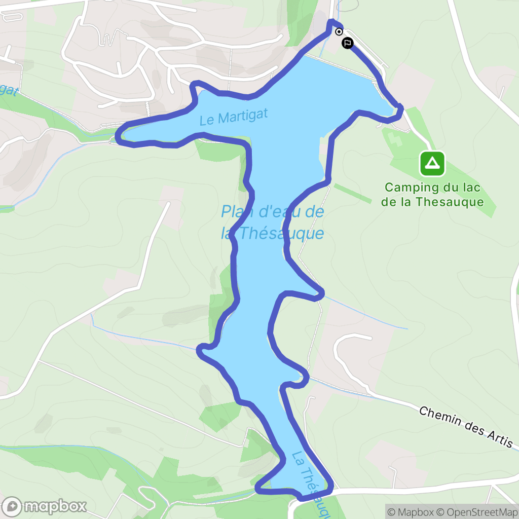 Montgeard : carte du parcours de randonnée - France