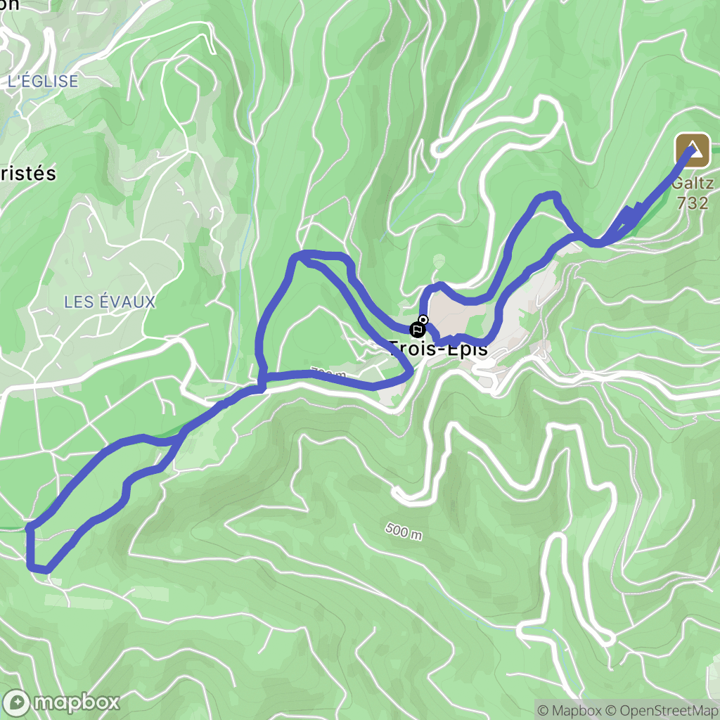 Ammerschwihr : carte du parcours de randonnée - France
