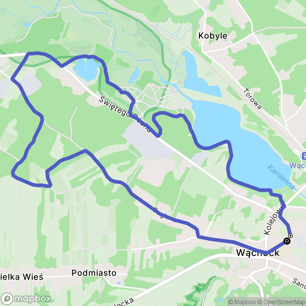 Wąchock: mapa trasy - Poland