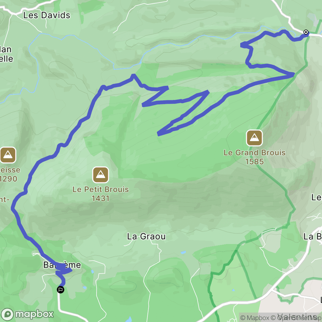 La Martre : carte du parcours de randonnée - France