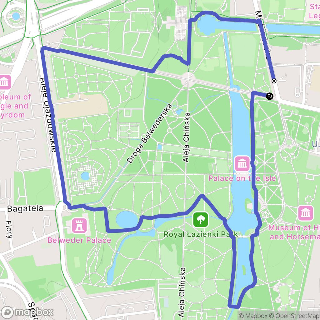 Warszawa: mapa trasy - Poland