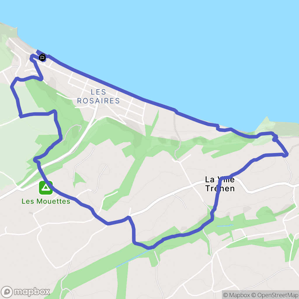Plérin : carte du parcours de randonnée - France