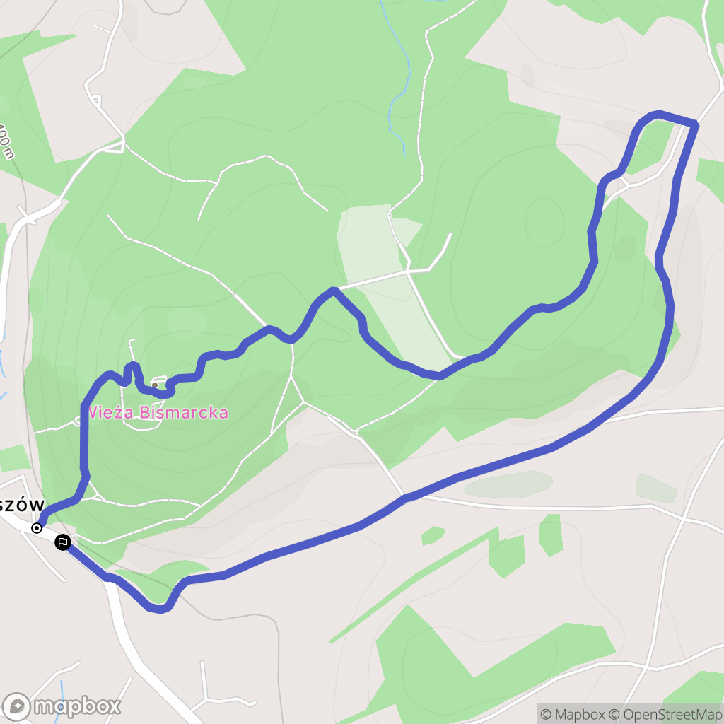 Staniszów: mapa trasy - Poland