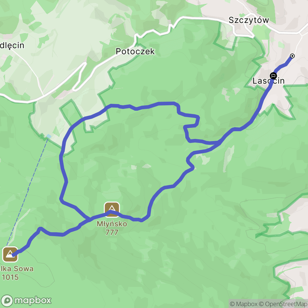Pieszyce: mapa trasy - Poland