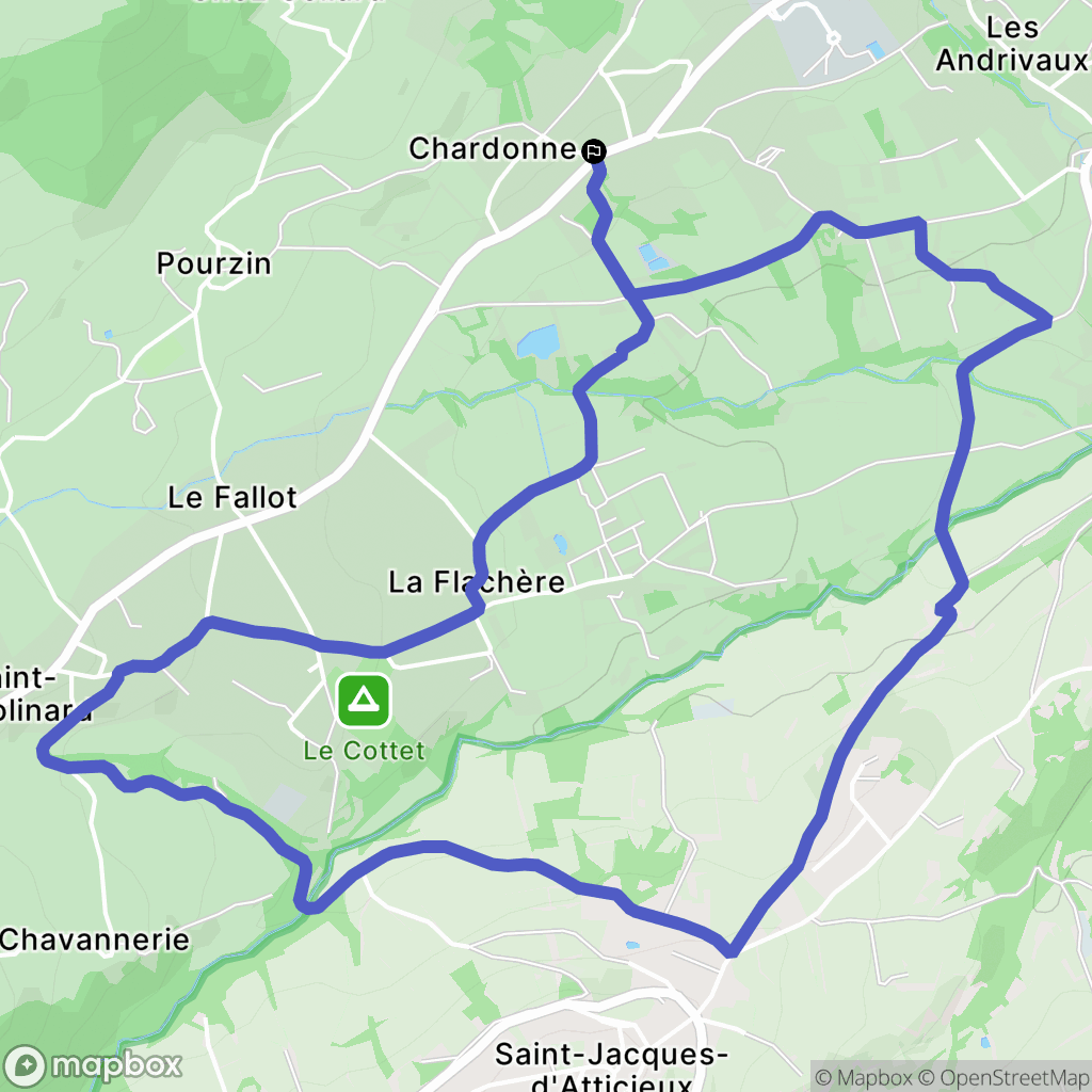 Saint-Appolinard : carte du parcours de randonnée - France
