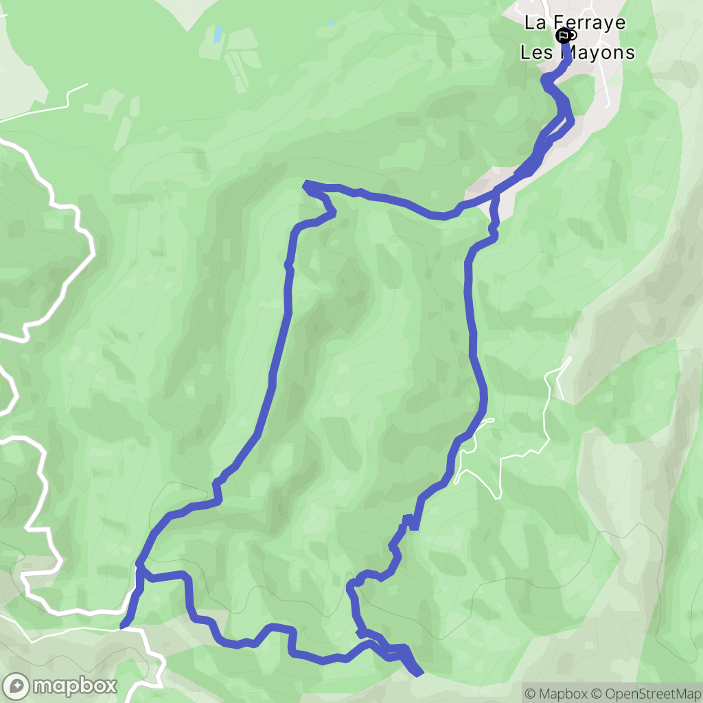 Les Mayons : carte du parcours de randonnée - France