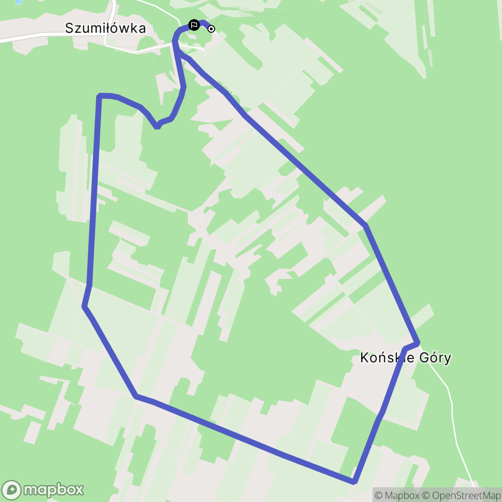 Grabarka: mapa trasy - Poland