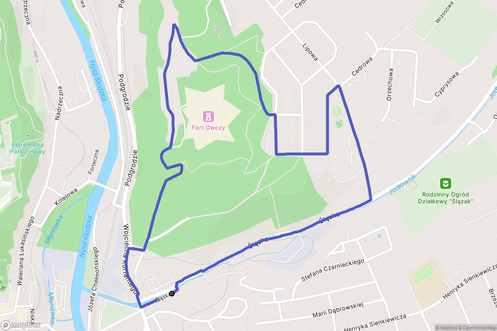 Kłodzko: mapa trasy - Poland