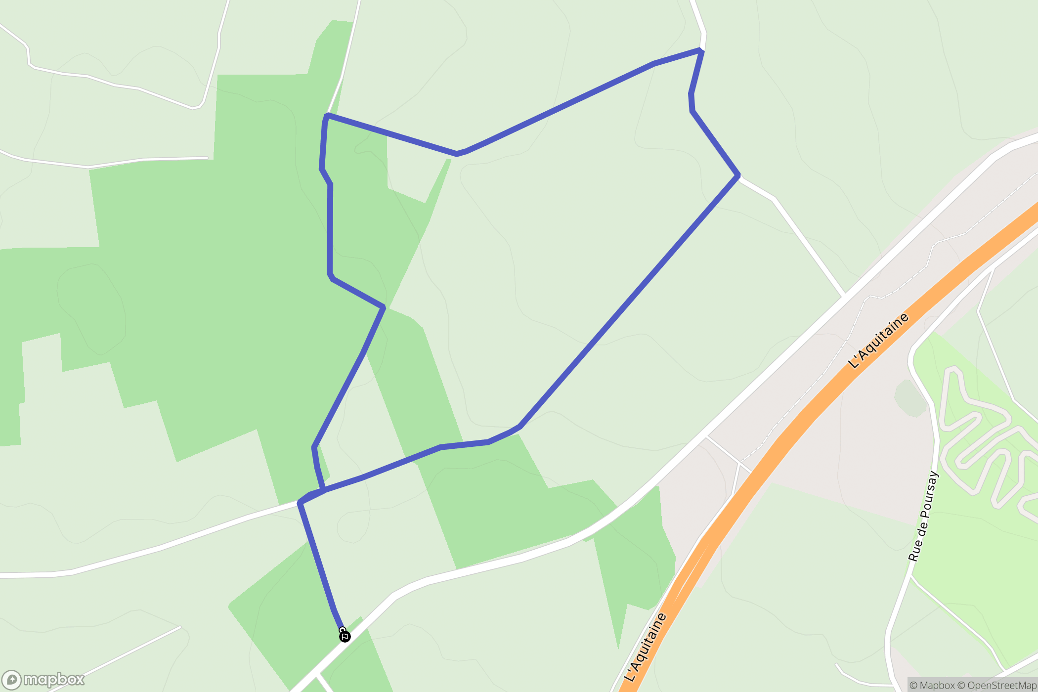 Mazeray : carte du parcours de randonnée - France
