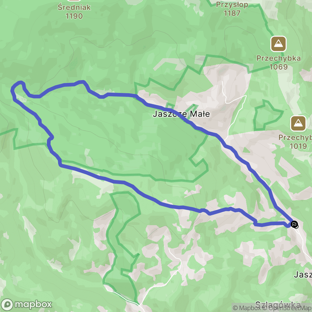 Ochotnica Górna: mapa trasy - Poland