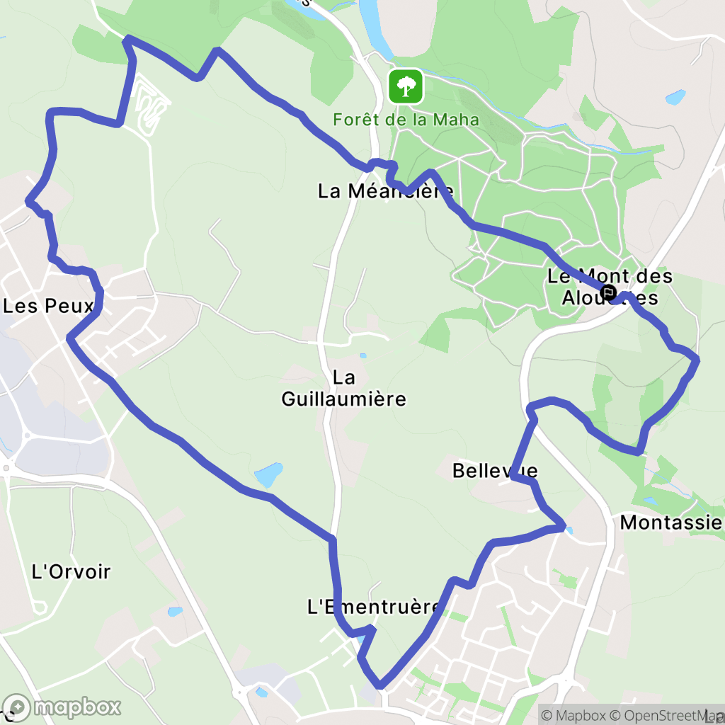 Les Herbiers : carte du parcours de randonnée - France