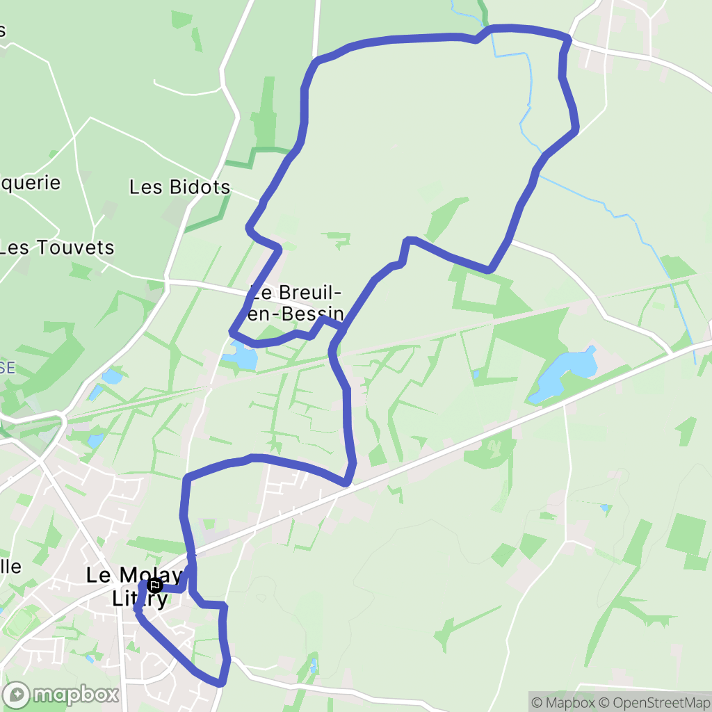 Le Molay-Littry : carte du parcours de randonnée - France