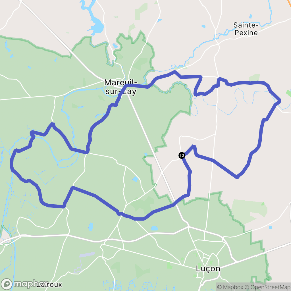 Corpe : carte du parcours de randonnée - France
