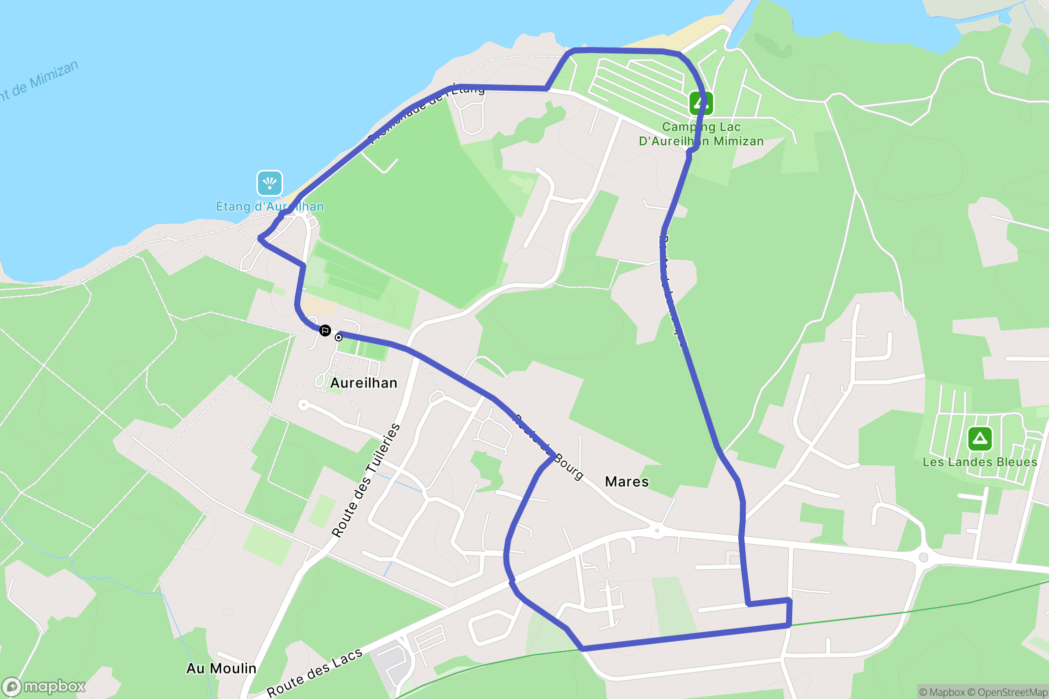 Aureilhan : carte du parcours de randonnée - France