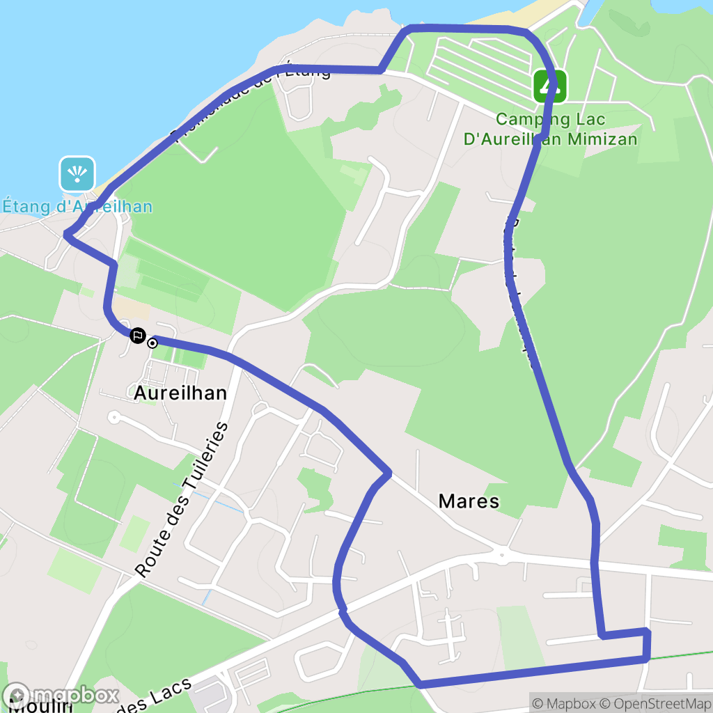 Aureilhan : carte du parcours de randonnée - France