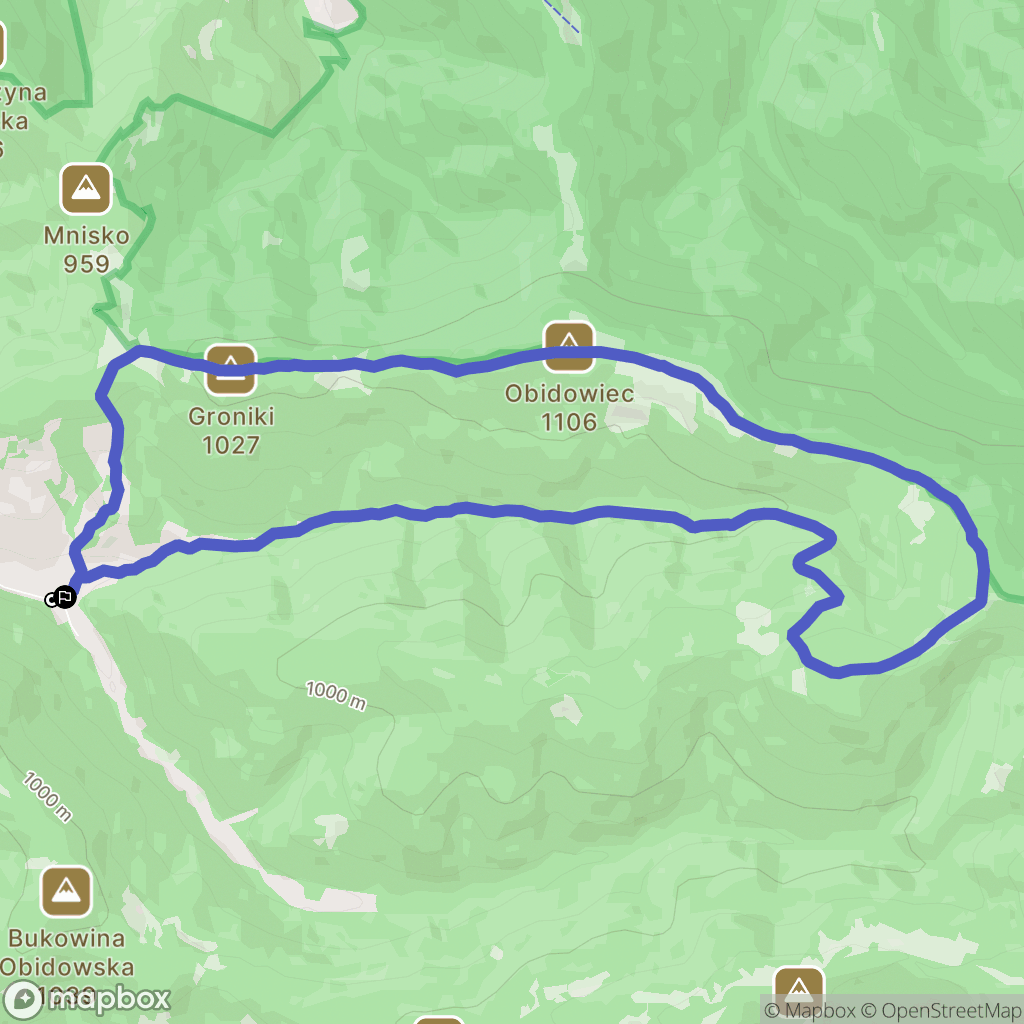 Obidowa: mapa trasy - Poland