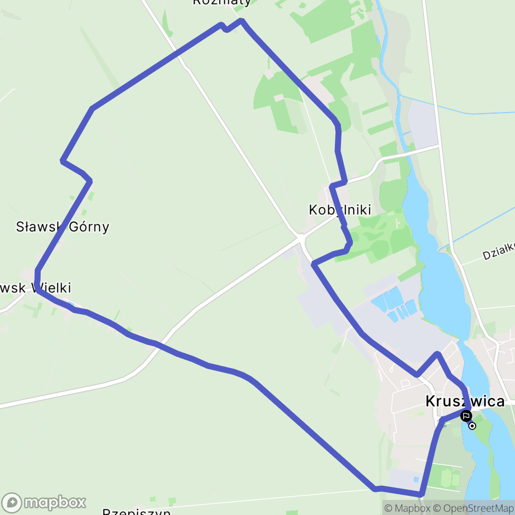 Kruszwica: mapa trasy - Poland