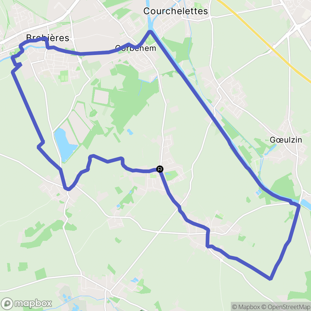 Gouy-Sous-Bellonne : carte du parcours de randonnée - France