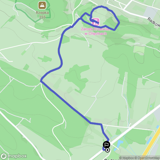 Podzamcze: mapa trasy - Poland
