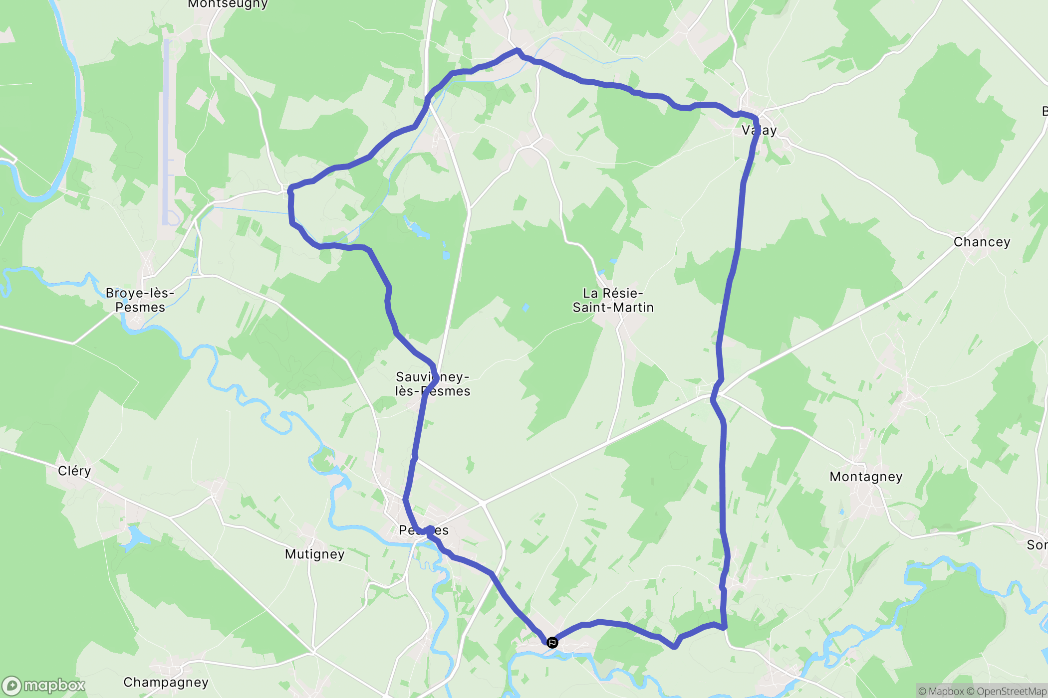 Malans : carte du parcours de randonnée - France