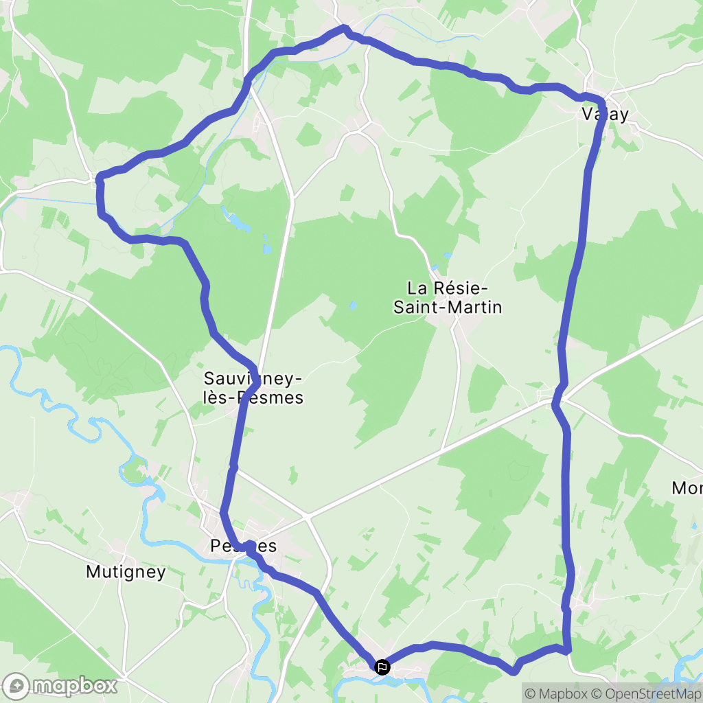 Malans : carte du parcours de randonnée - France