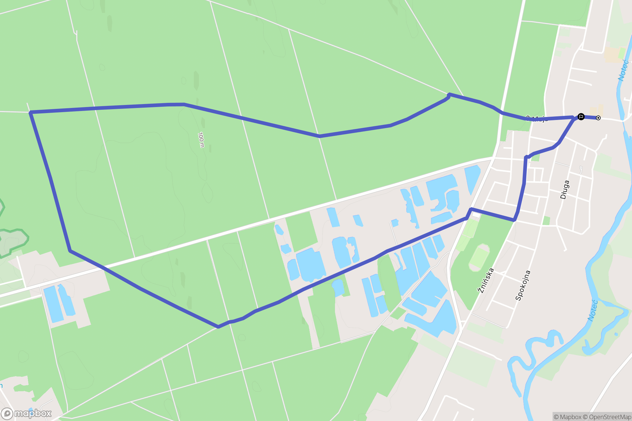 Łabiszyn: mapa trasy - Poland