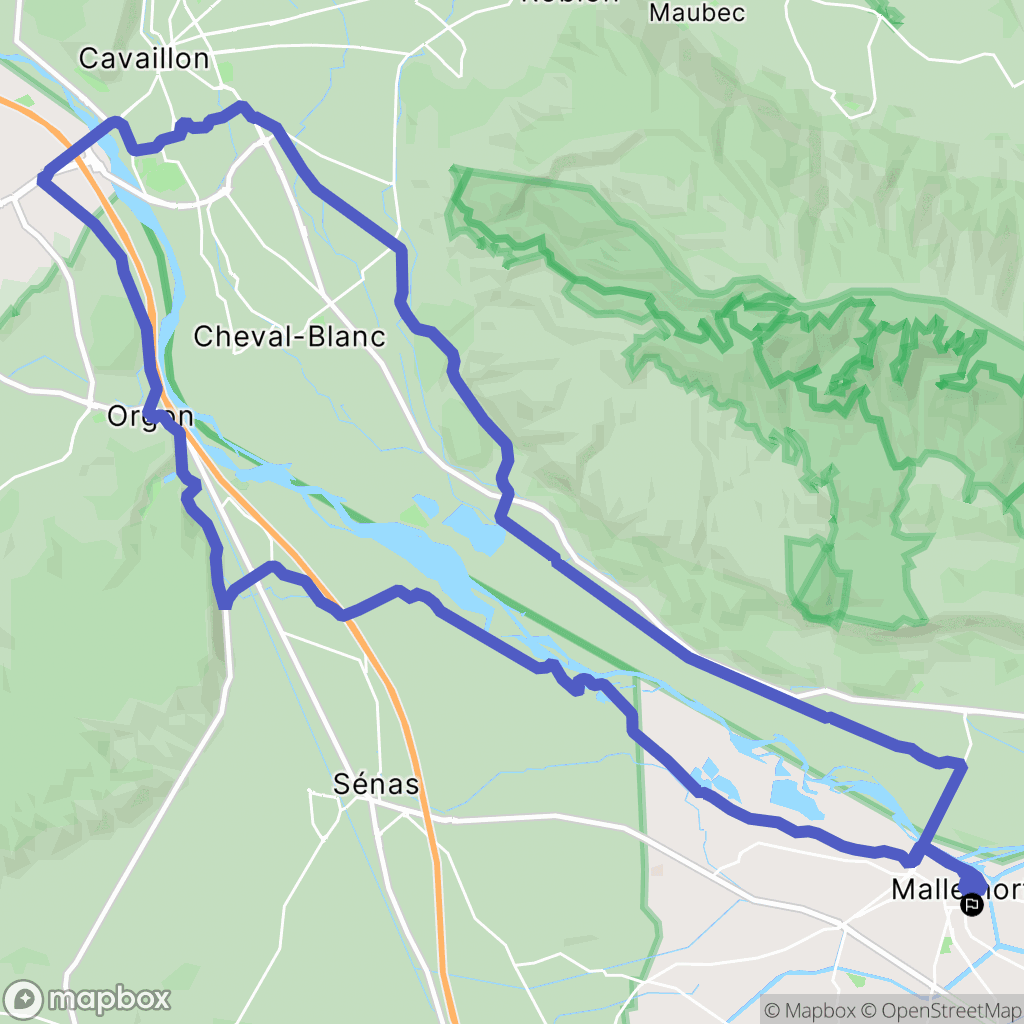 Mallemort : carte du parcours de randonnée - France