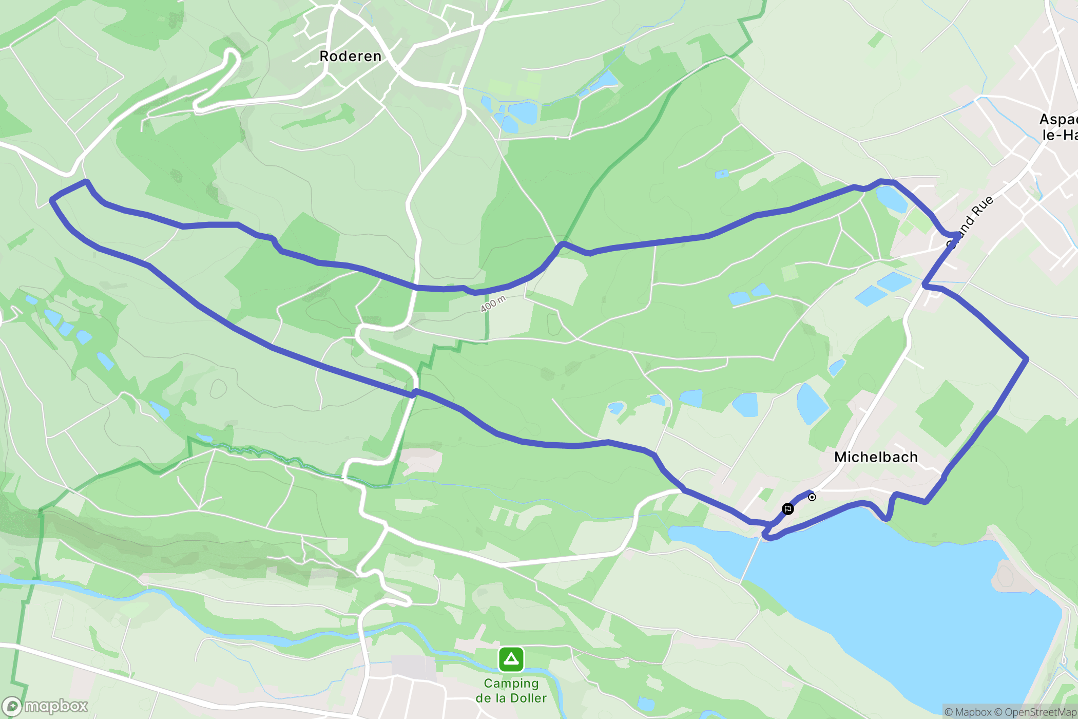 Aspach-Michelbach : carte du parcours de randonnée - France