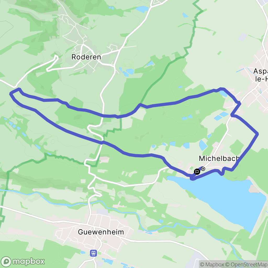 Aspach-Michelbach : carte du parcours de randonnée - France