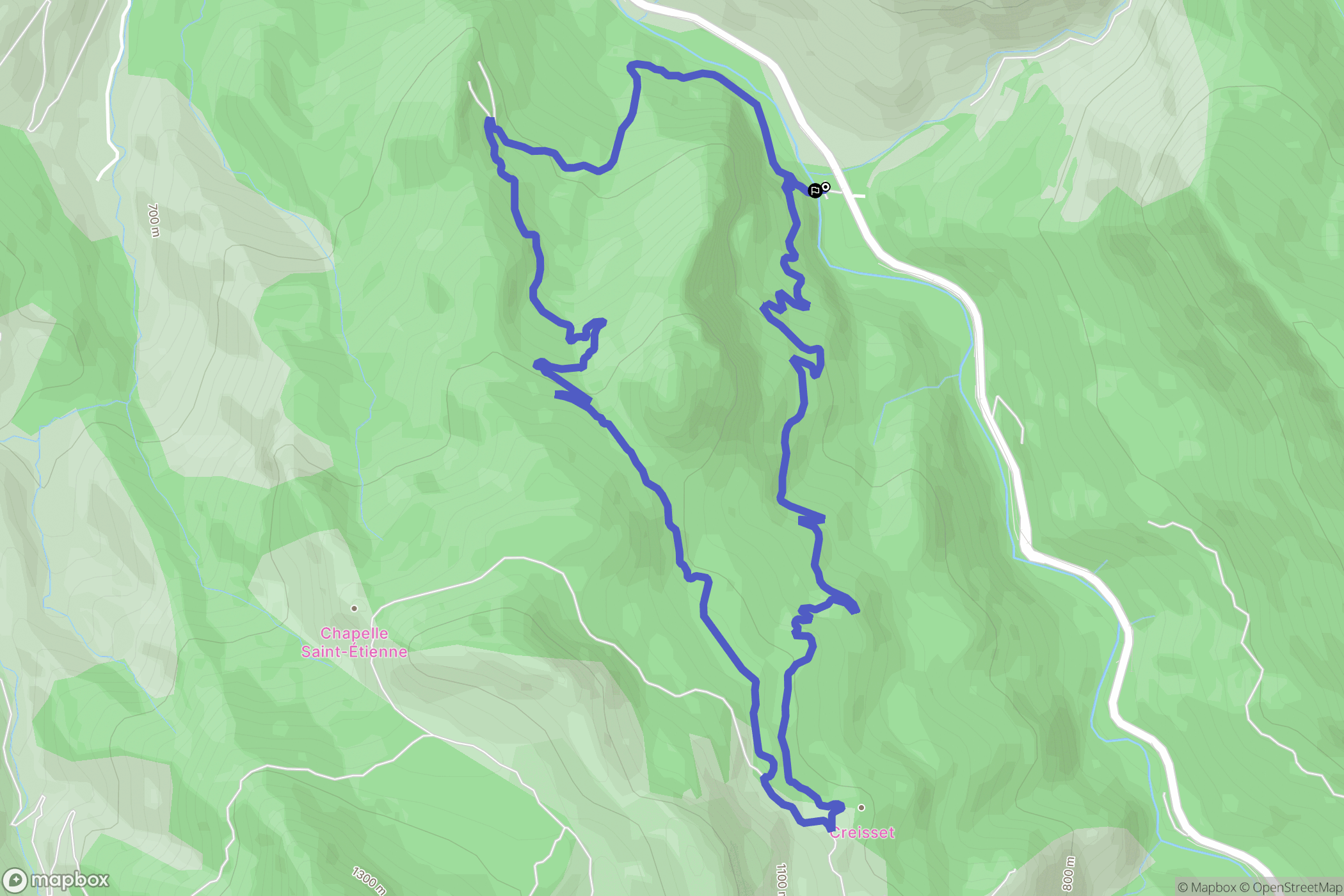 Chaudon-Norante : carte du parcours de randonnée - France