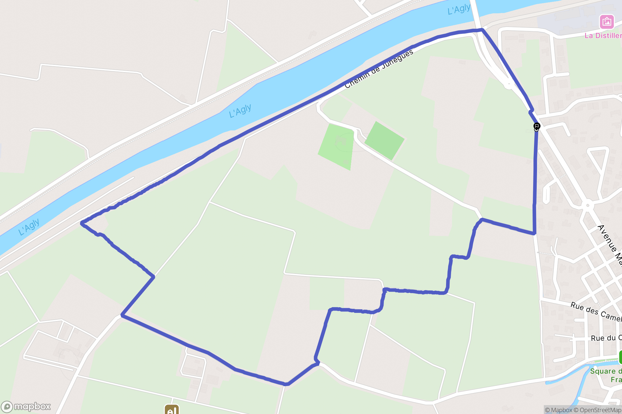 Torreilles : carte du parcours de randonnée - France