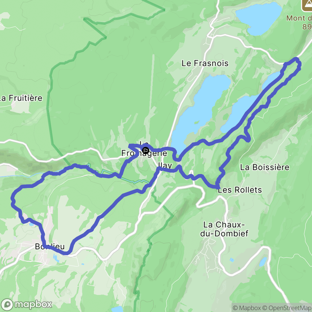 Le Frasnois : carte du parcours de randonnée - France
