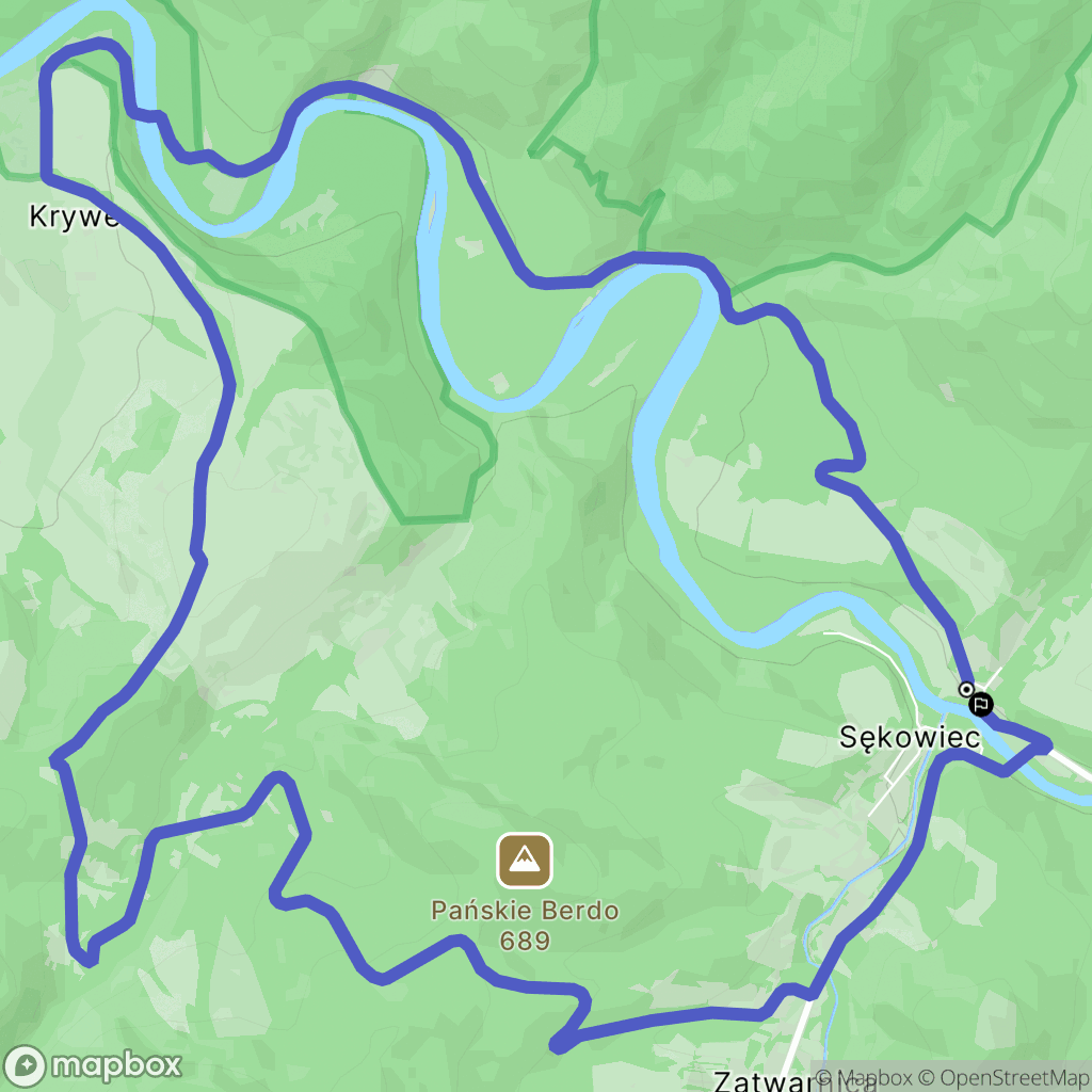 Zatwarnica: mapa trasy - Poland