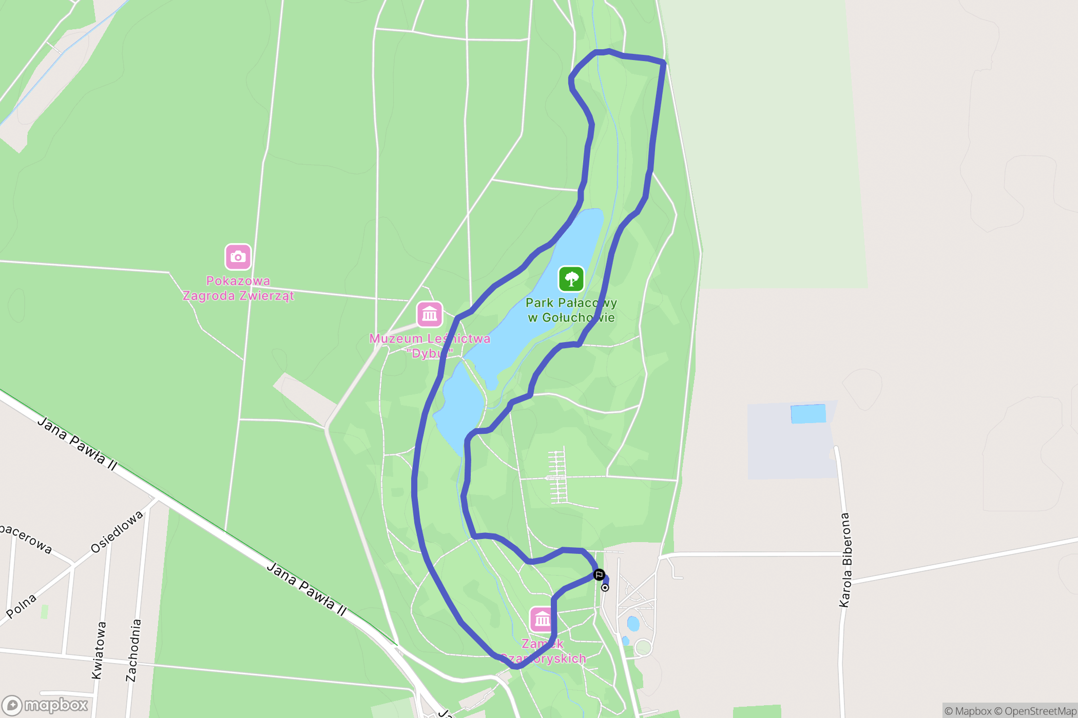 Gołuchów: mapa trasy - Poland