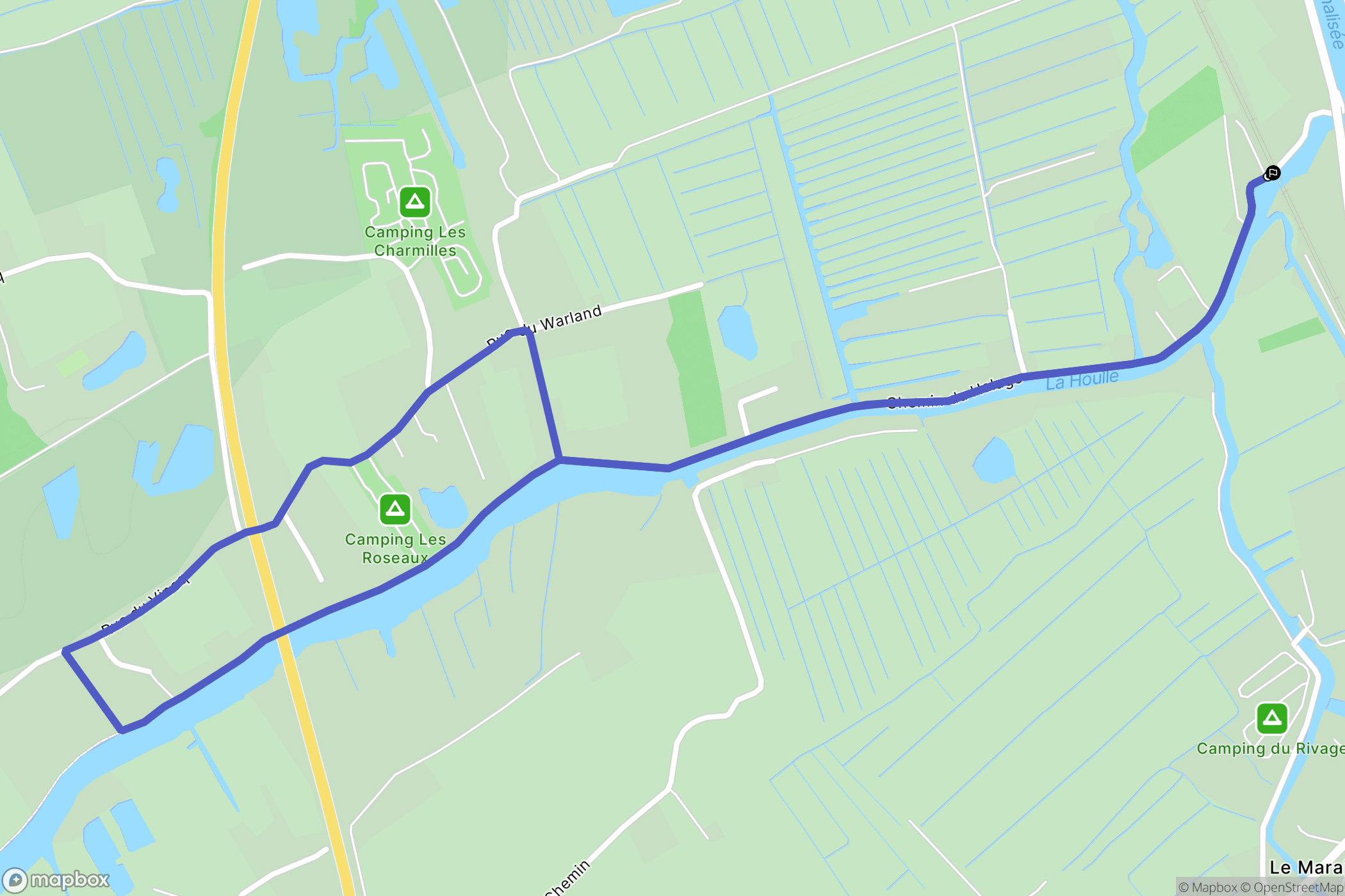 Watten : carte du parcours de randonnée - France
