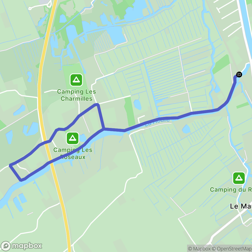 Watten : carte du parcours de randonnée - France