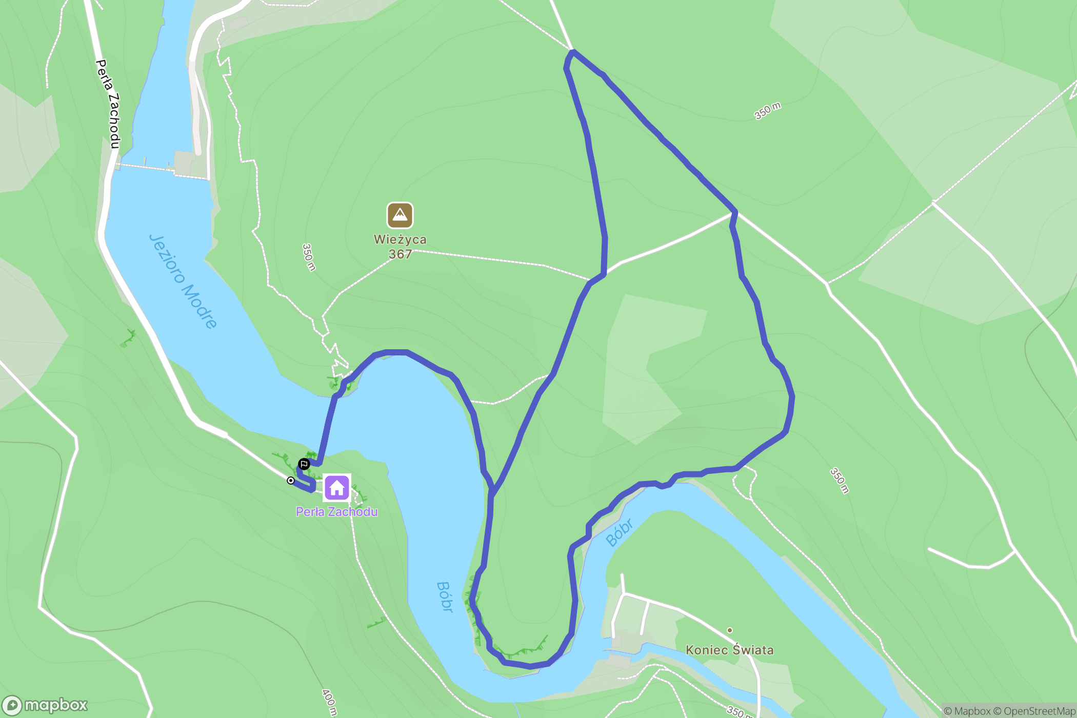 Siedlęcin: mapa trasy - Poland