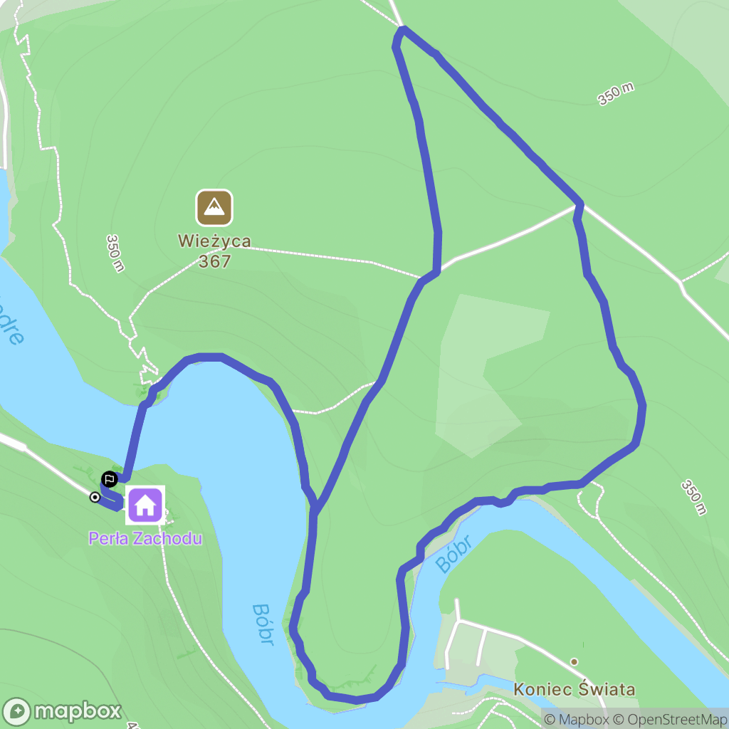 Siedlęcin: mapa trasy - Poland