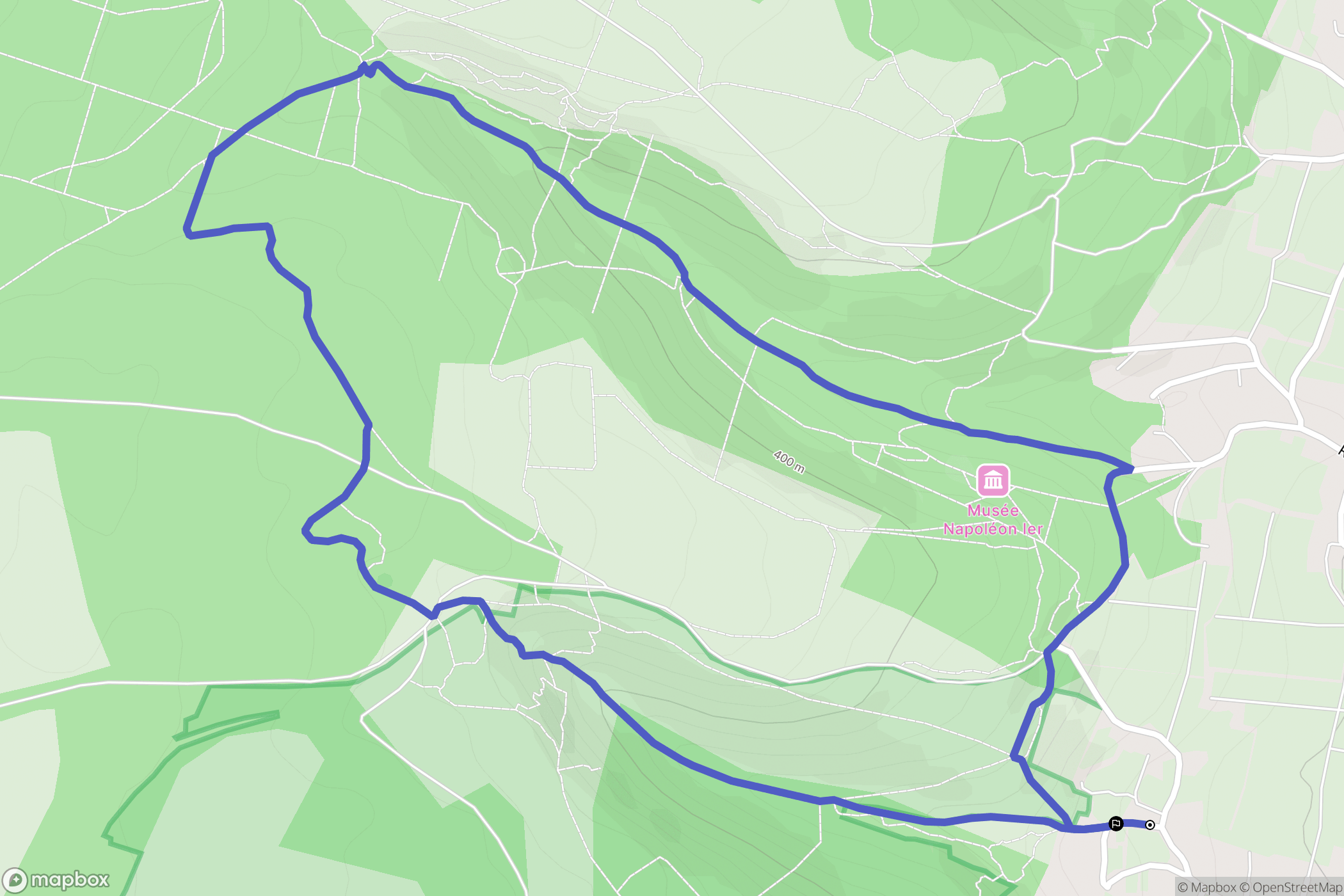 Brochon : carte du parcours de randonnée - France