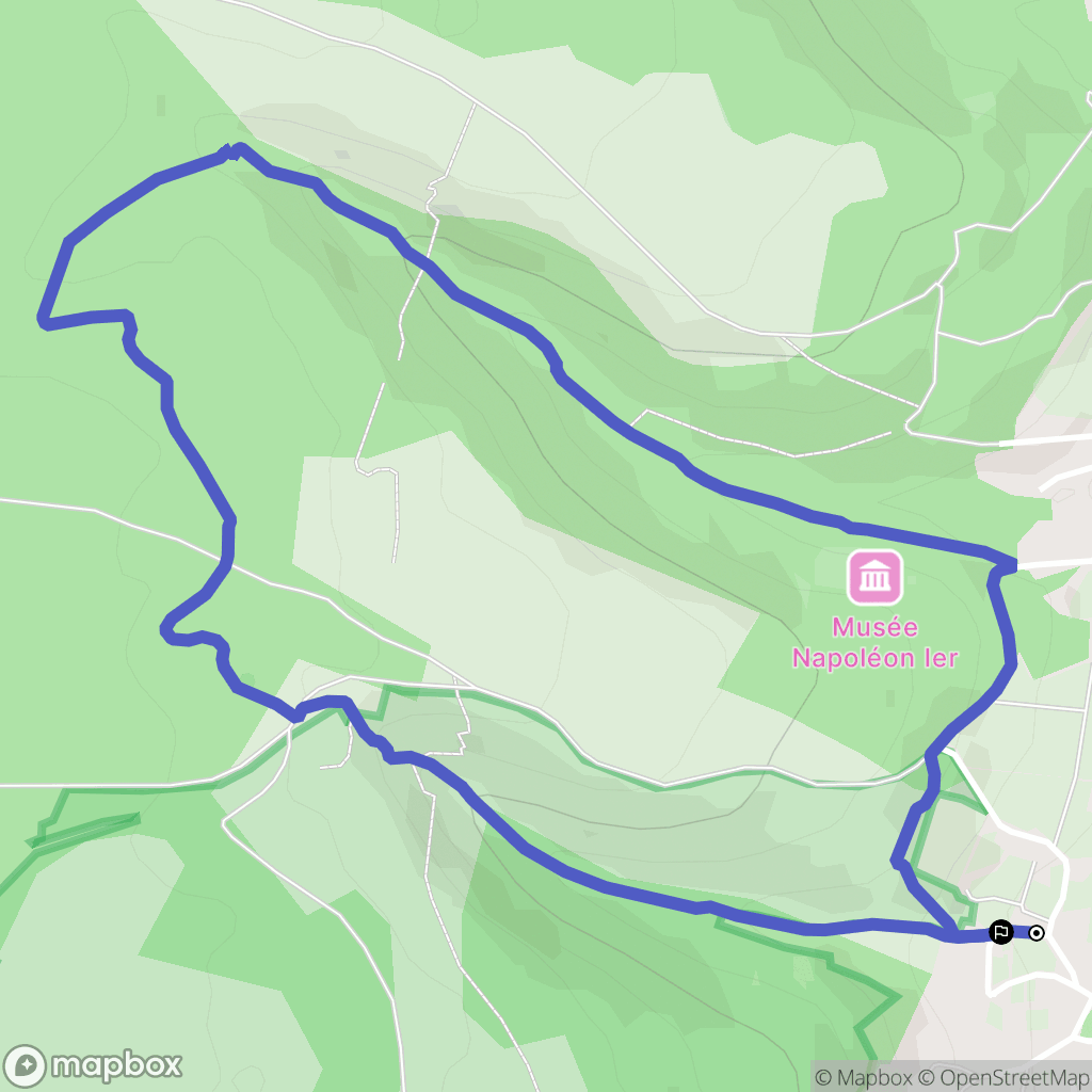Brochon : carte du parcours de randonnée - France