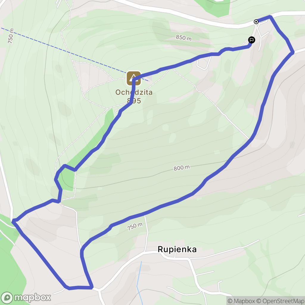 Koniaków: mapa trasy - Poland