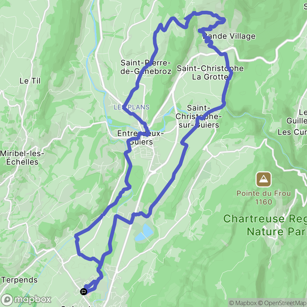 Saint-Laurent-du-Pont : carte du parcours de randonnée - France