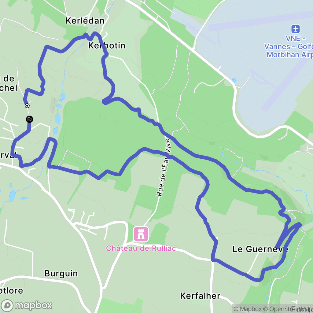 Saint-Avé : carte du parcours de randonnée - France