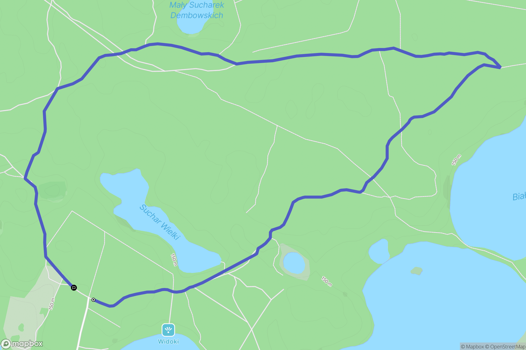Słupie: mapa trasy - Poland