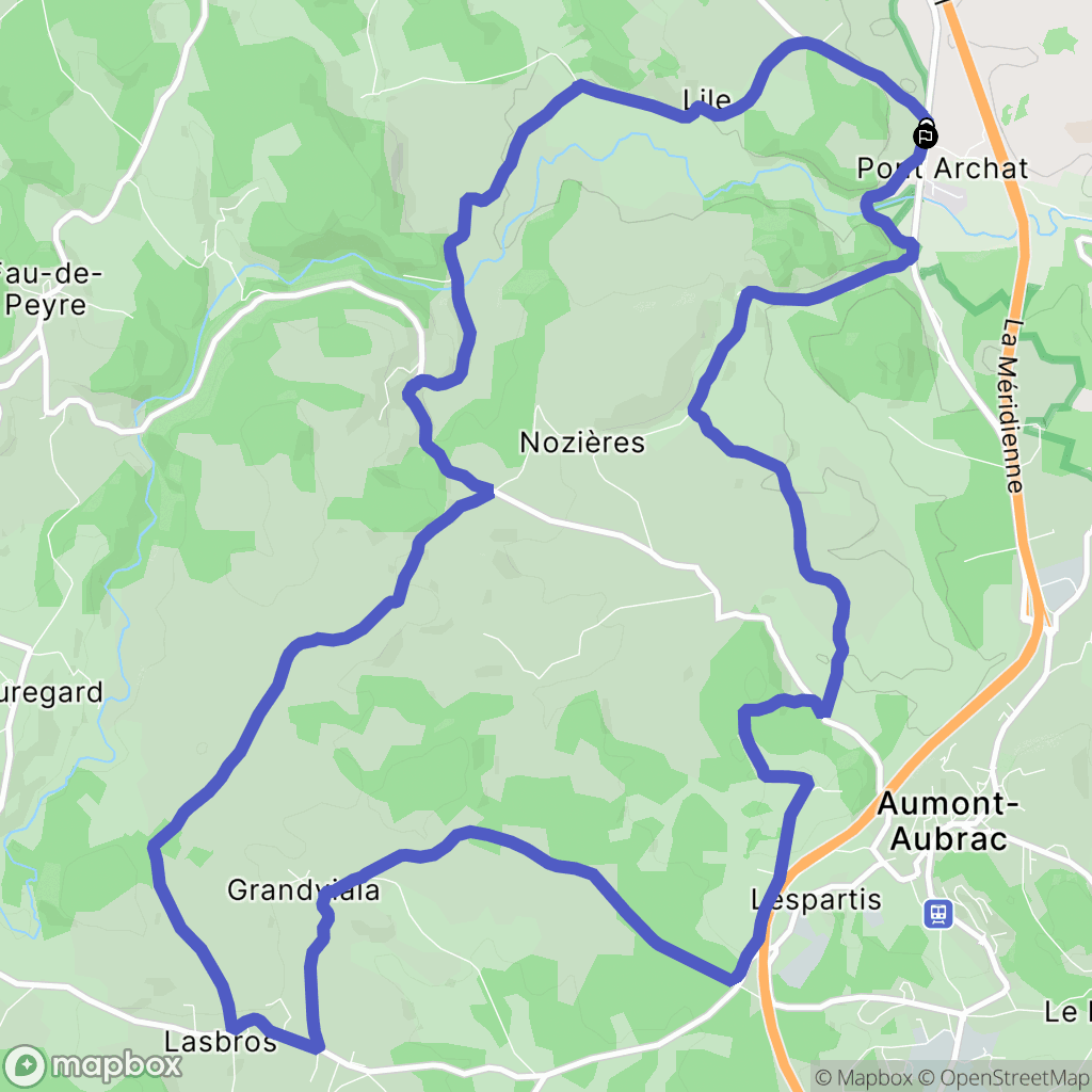 Les Bessons : carte du parcours de randonnée - France